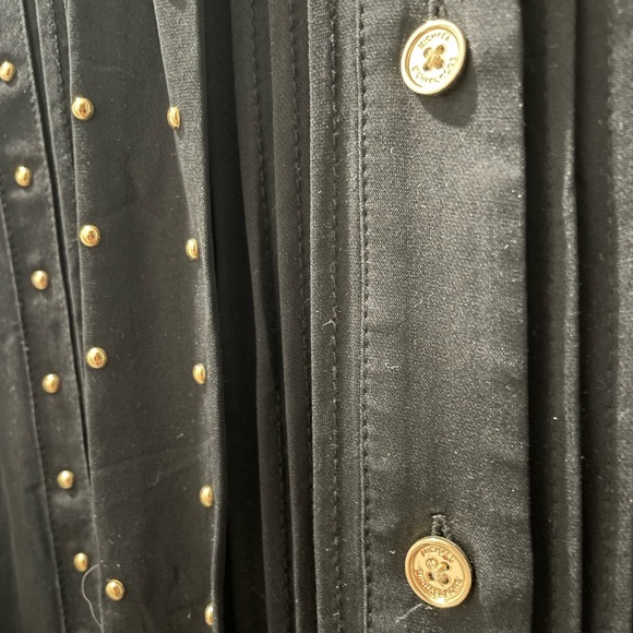 Michael Kors Black Shirt Dress with Gold accents - Picture 7 of 11